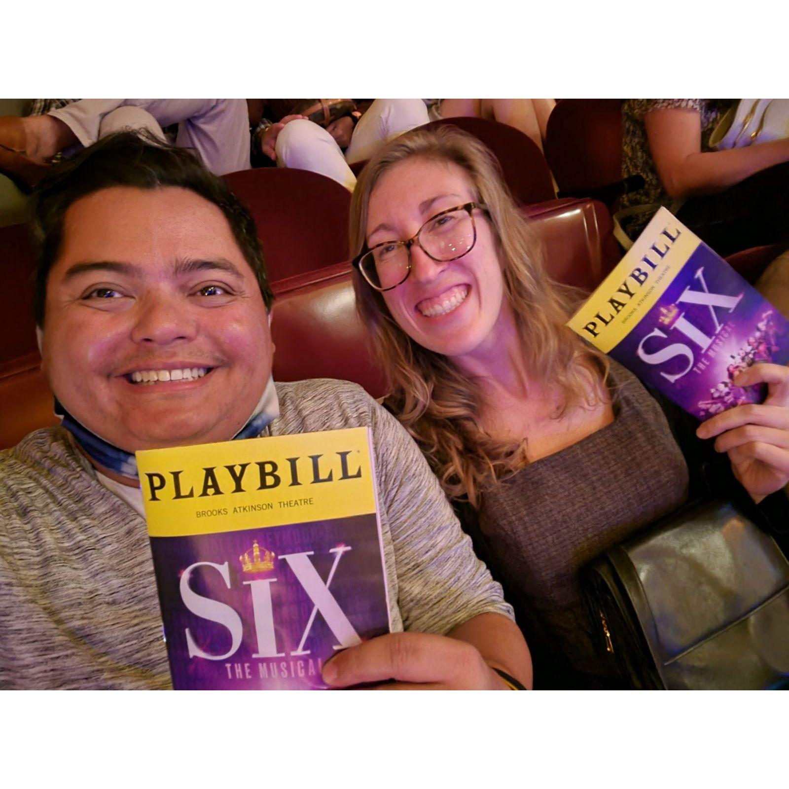 Broadway night for Anne's birthday to see Six - August 2022