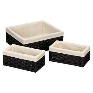 Decorative Basket Set of 3 - Black