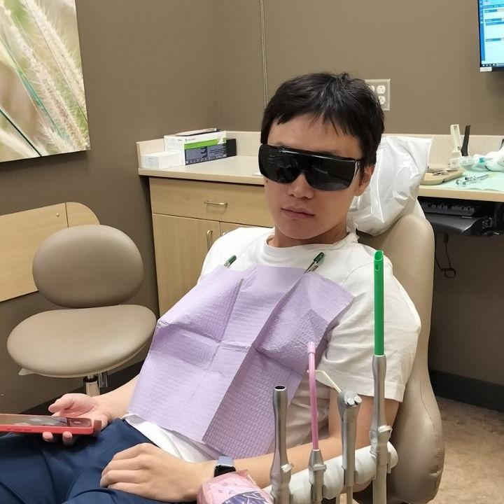 Goes to the dentist for the first time