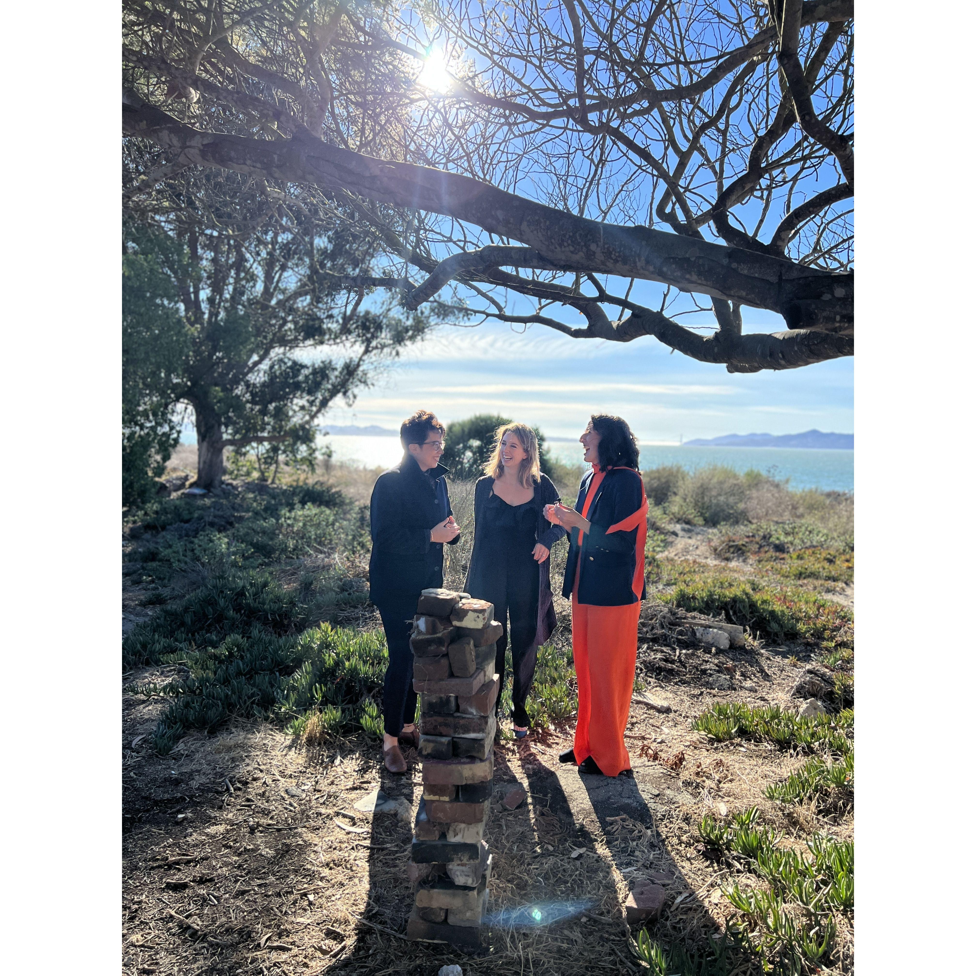 From our tiny wedding in 2022 -- Albany Bulb, CA where we had our first date