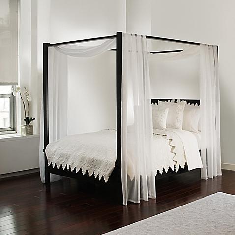 Scarf Sheet Bed Canopy Curtain in White