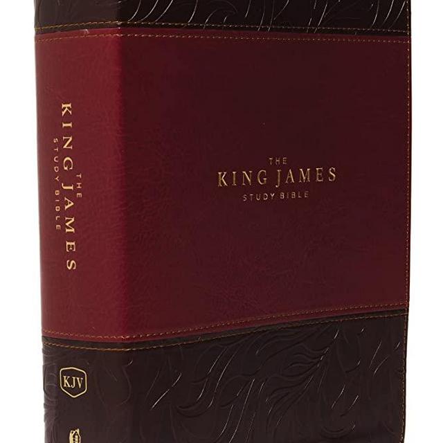 KJV, The King James Study Bible, Leathersoft, Burgundy, Red Letter, Full-Color Edition: Holy Bible, King James Version