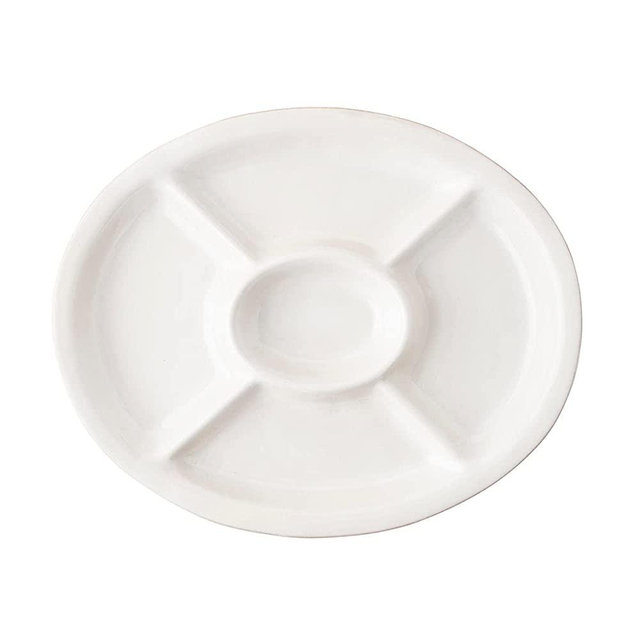 Juliska - Puro Crudite Platter - Whitewash, Serving Platter