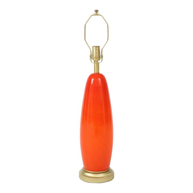 Tangerine Murano Glass Lamp