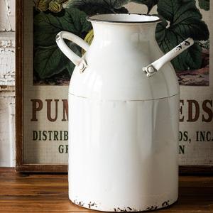 Park Hill Decorative Painted Cream Can