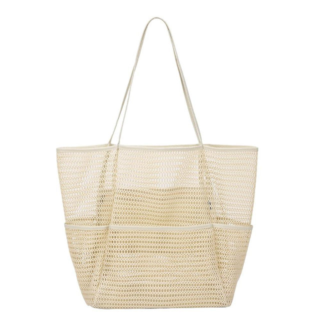 Beach Bag - Mesh Tote Bag Beach Vacation Clothes for Women Pool Bag for Travel Pool Family Cruise Essentials 2025