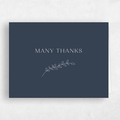 Blue Typography Wedding Thank You - Oakbrook Landscape