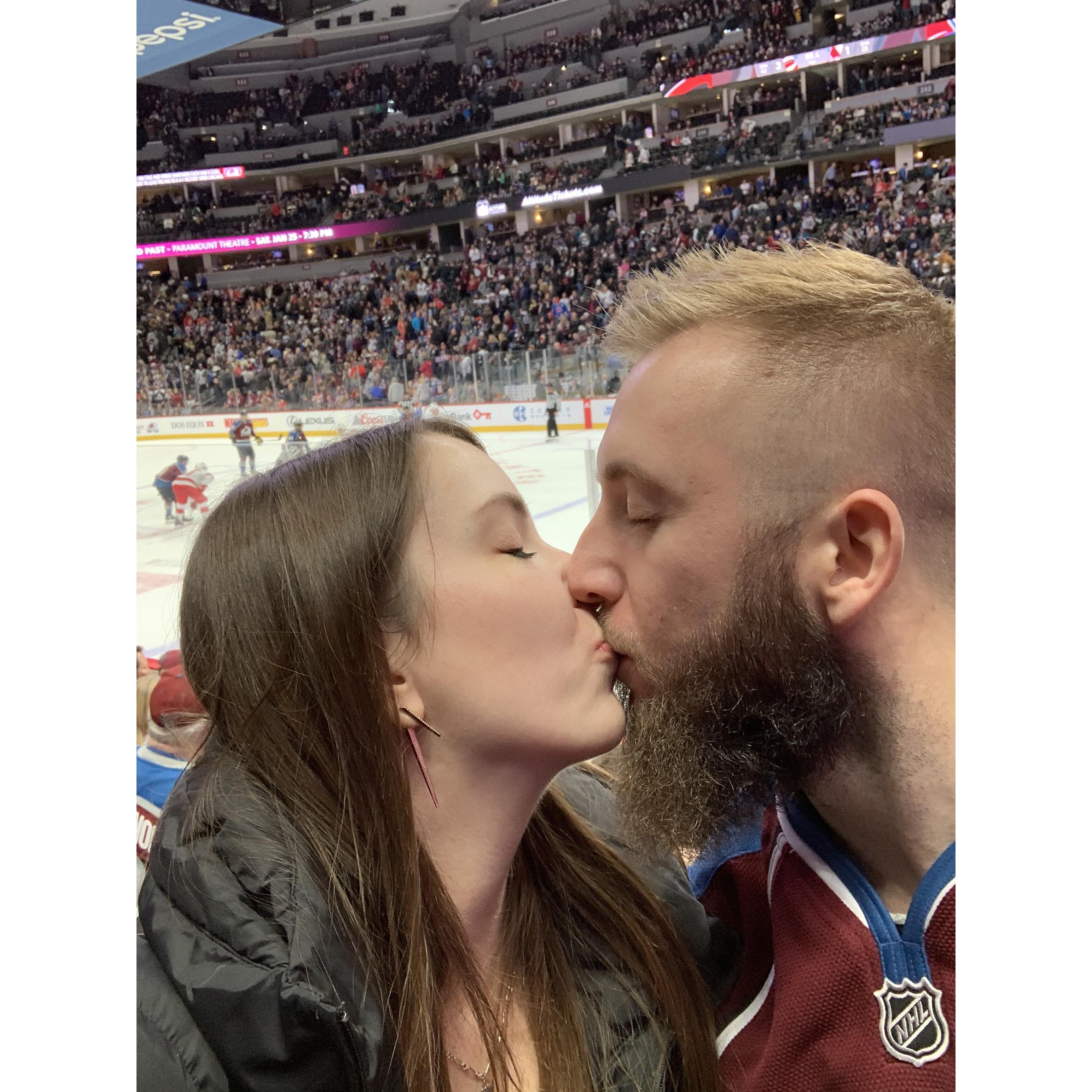 Glass seats to watch our Avalanche kick some butt!