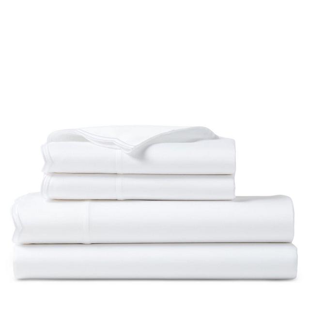 Ralph Lauren Malin Scallop Organic Cotton Sateen Flat Sheet, King