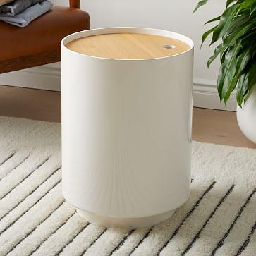 West Elm Jasper Wood Lidded Storage Bin