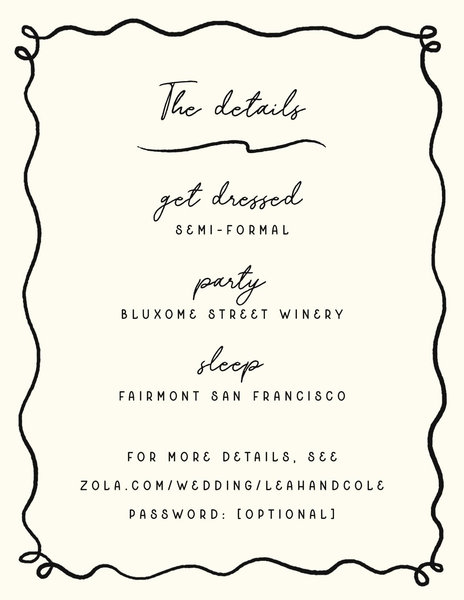 Nesso | Light Butter | Zola Wedding Enclosure Cards