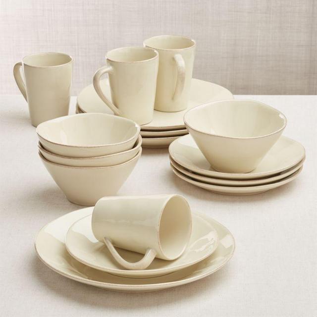 Marin 16-Piece Cream Dinnerware Set - Creme