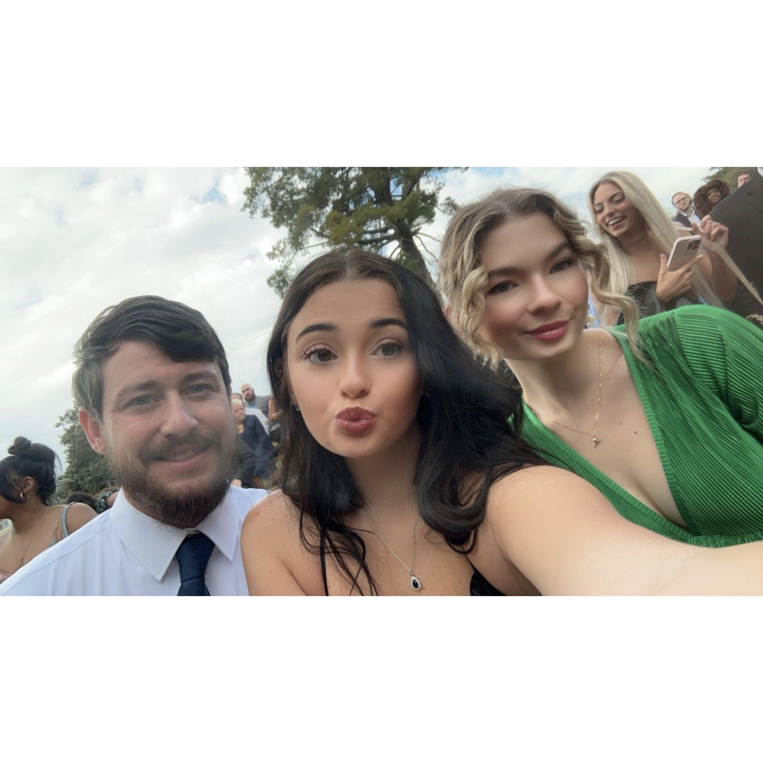 Us at Marie's Cousin, Andrew's wedding with Marie's Sister, Bianca!