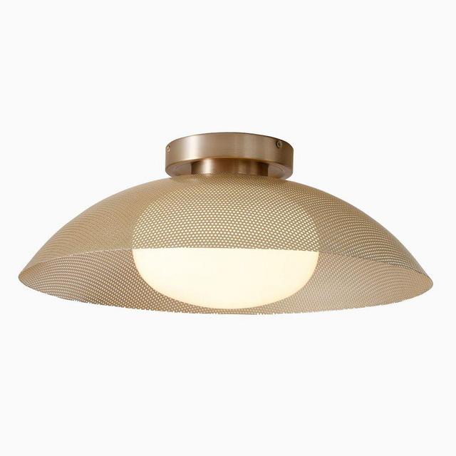 Bezel Flushmount, Light Bronze Perforated Metal, 16 in