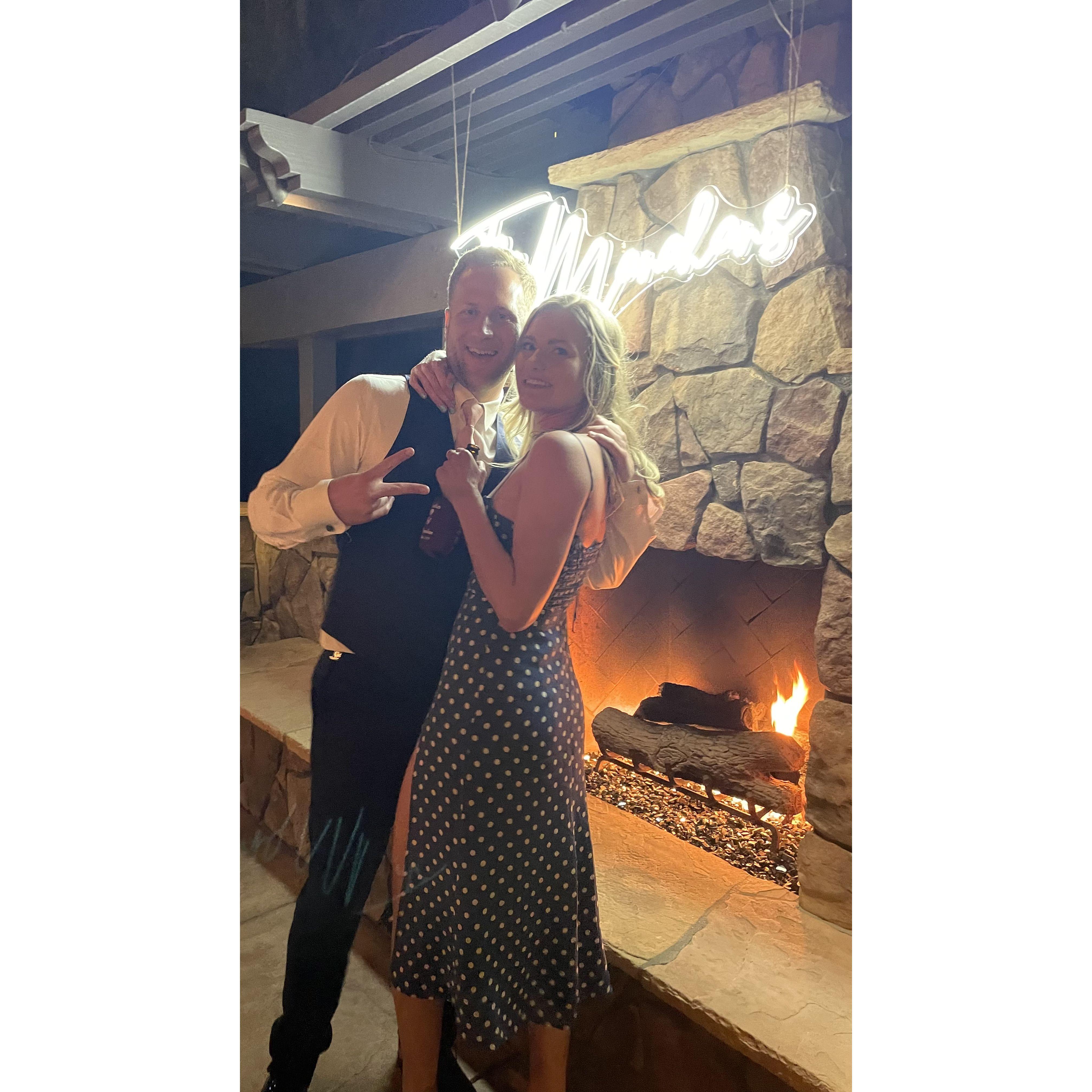 At Kevin's brothers wedding and Jenn insisted on takin this photo... Manahanifesting