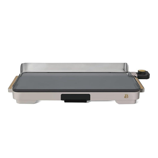 Beautiful XL Electric Griddle 12" x 22"- Non-Stick, Porcini Taupe by Drew Barrymore