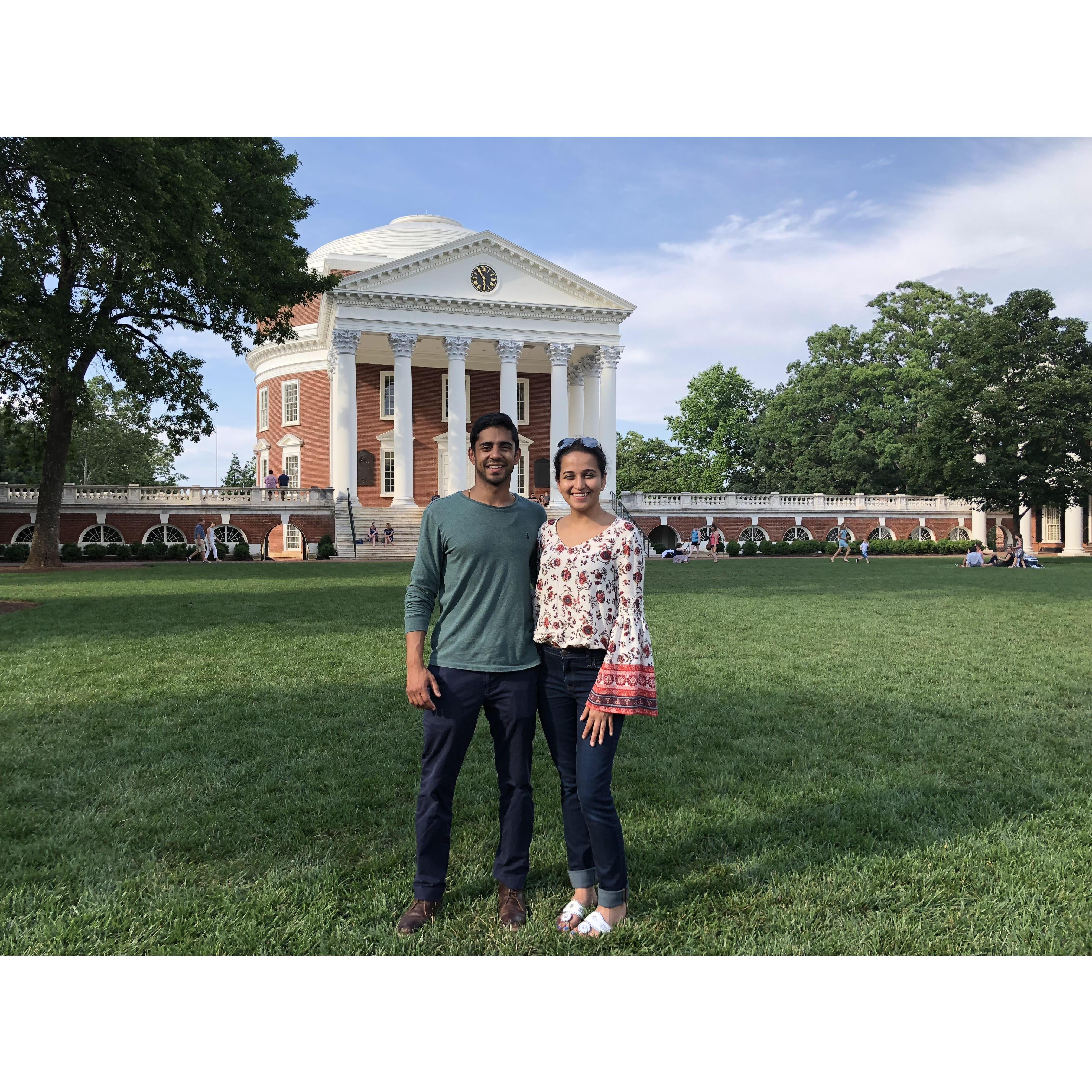Visiting Suraj's Alma Mater - University of Virginia in Charlottesville, Virginia