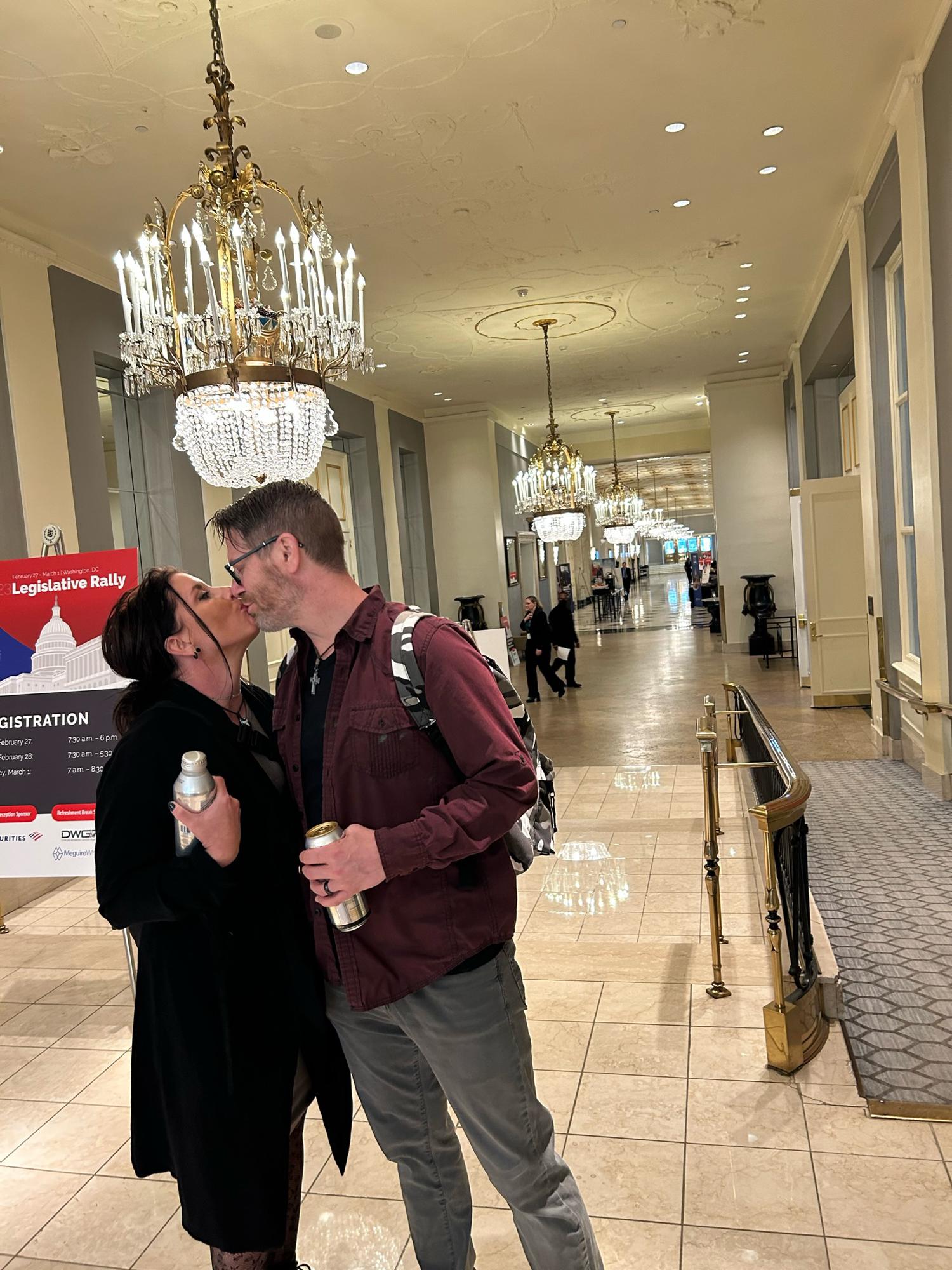 A recreated pic at the Mayflower Hotel in Washington DC❤️