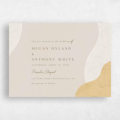 Honey, Yellow Wedding Invitation - Madrid Landscape