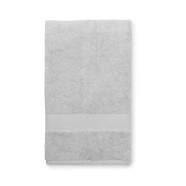 American Traditions Bath Towel in White Gray