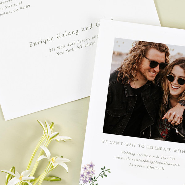 Rydal Portrait | Dark Lilac | Zola Save The Dates