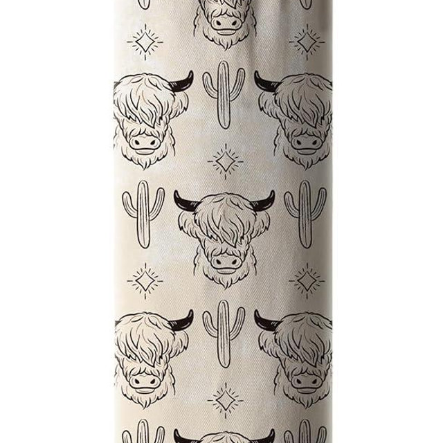 Hglian Highland Cow Line Drawing Plastic Bag Holder Storage Organizer Keeper for Grocery Bags Extra Large