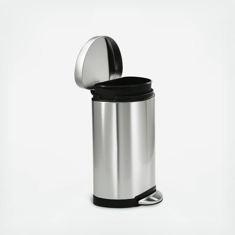 Stainless Steel Round Step-On Trash Can