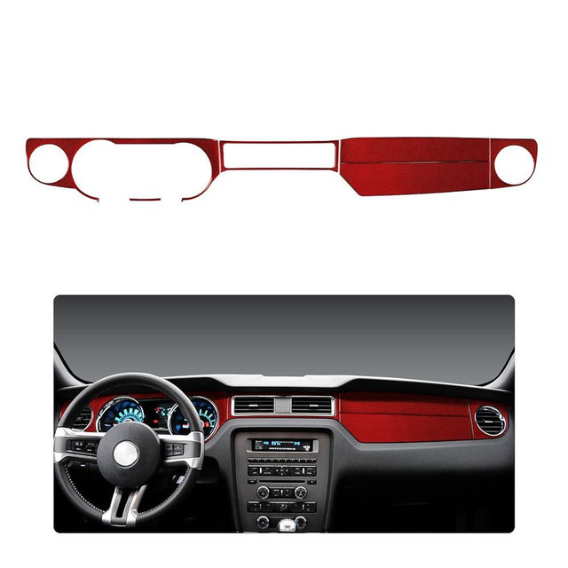 Car Center Console Instrument Panel Sticker Decal Interior Trim Cover for Ford Mustang GT Shelby 2009 2010 2011 2012 2013 2014 Accessories