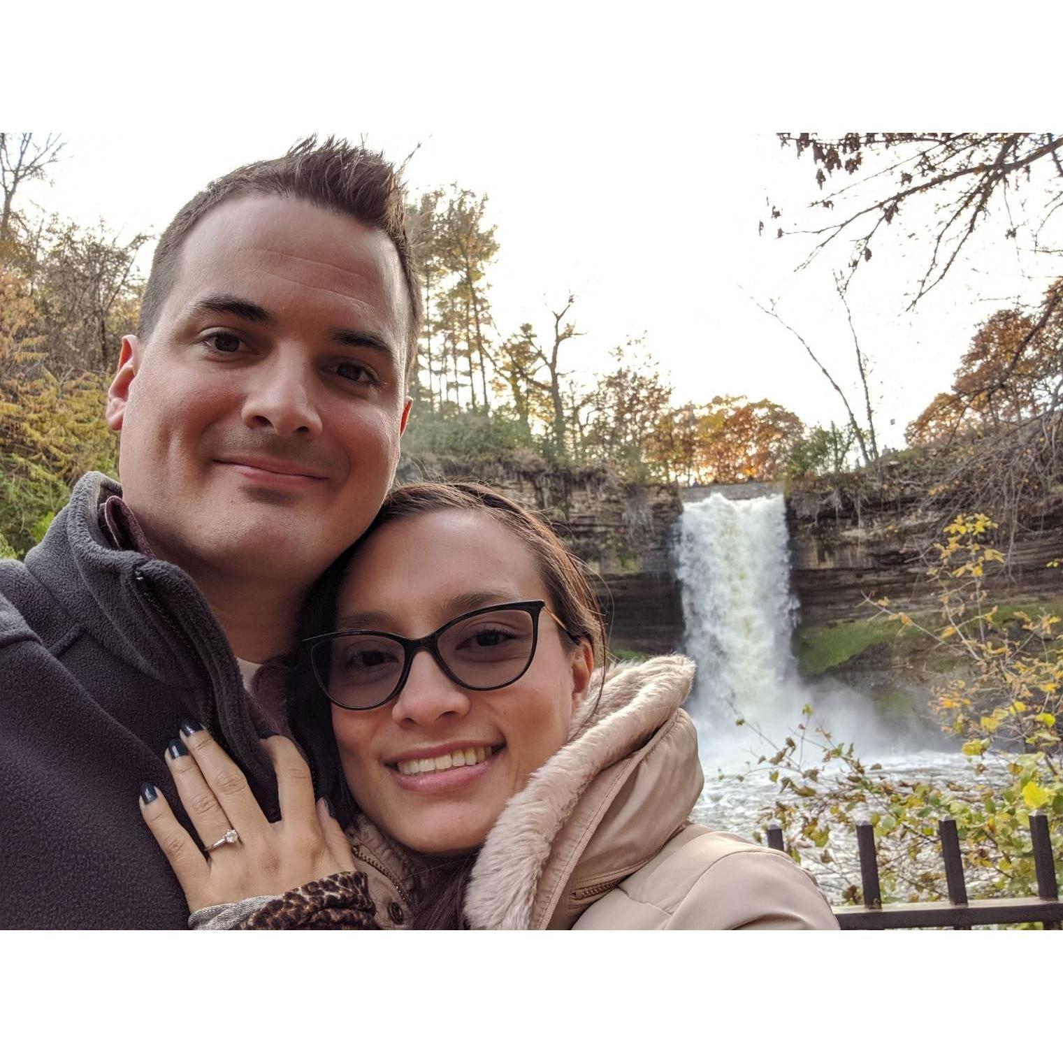 Enjoying the Minnehaha Falls