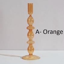 Glass Candlestick Taper Candle Holders | Nordic Glass Flower Vases | Rainbow Colorful Candle Holder