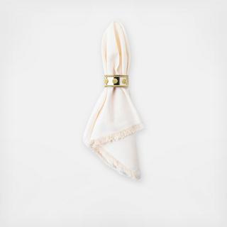 Berry & Thread Bright Satin 2-Tone Napkin Ring, Set of 4