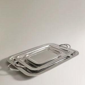 Silver Steel Tray