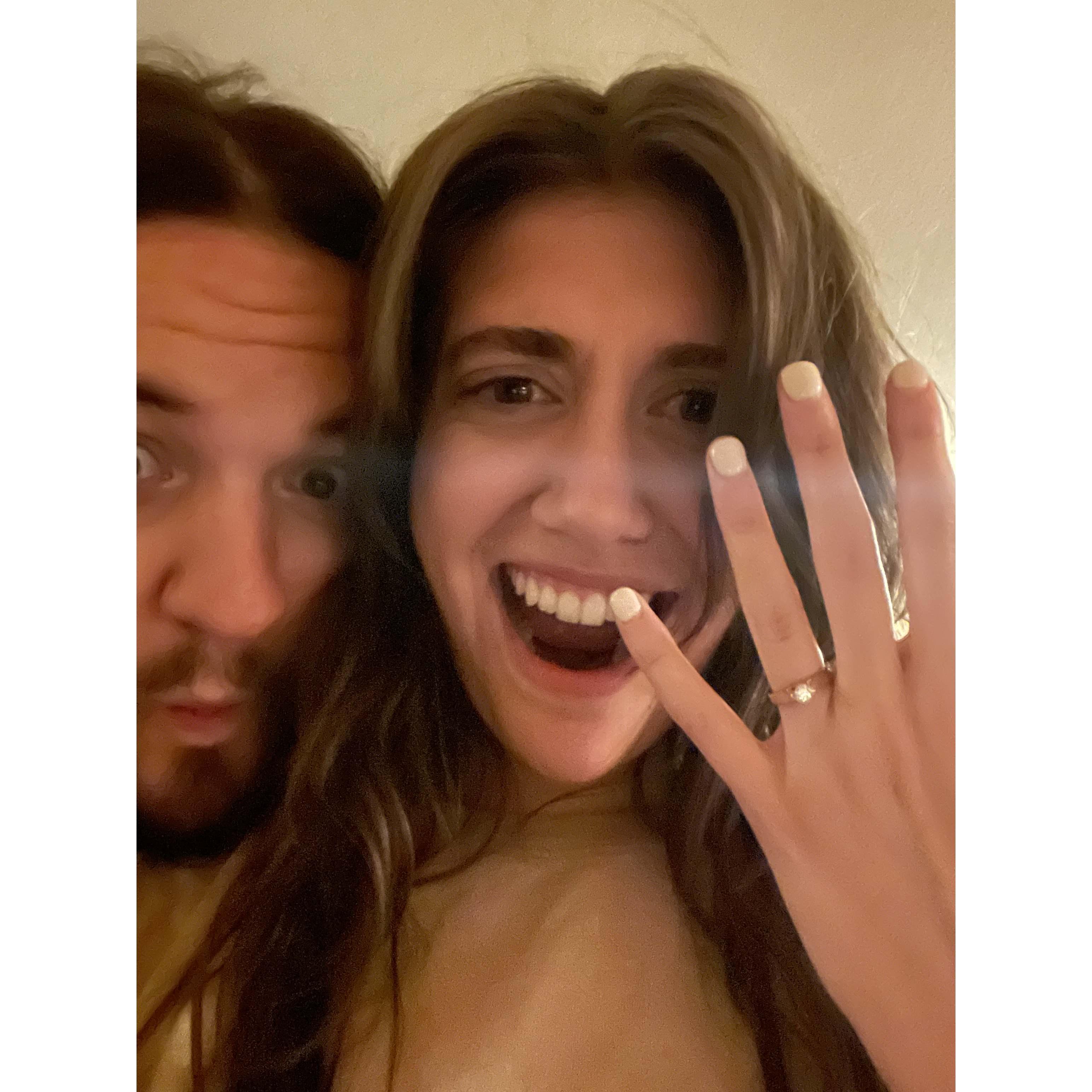 Engagement Night!!! Tiffany was so SHOCKED.