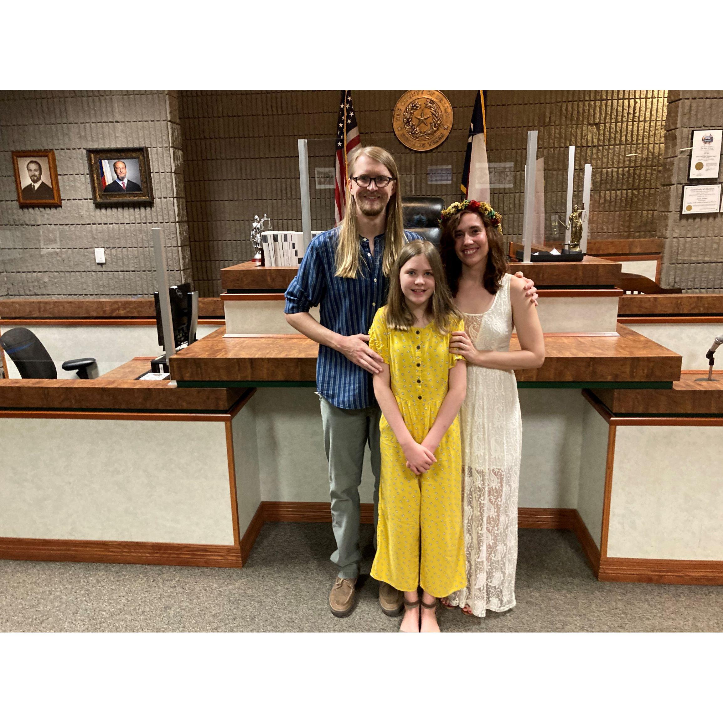 Our wedding at the JoP in October 2020. What a wonderful experience to share with just these two!