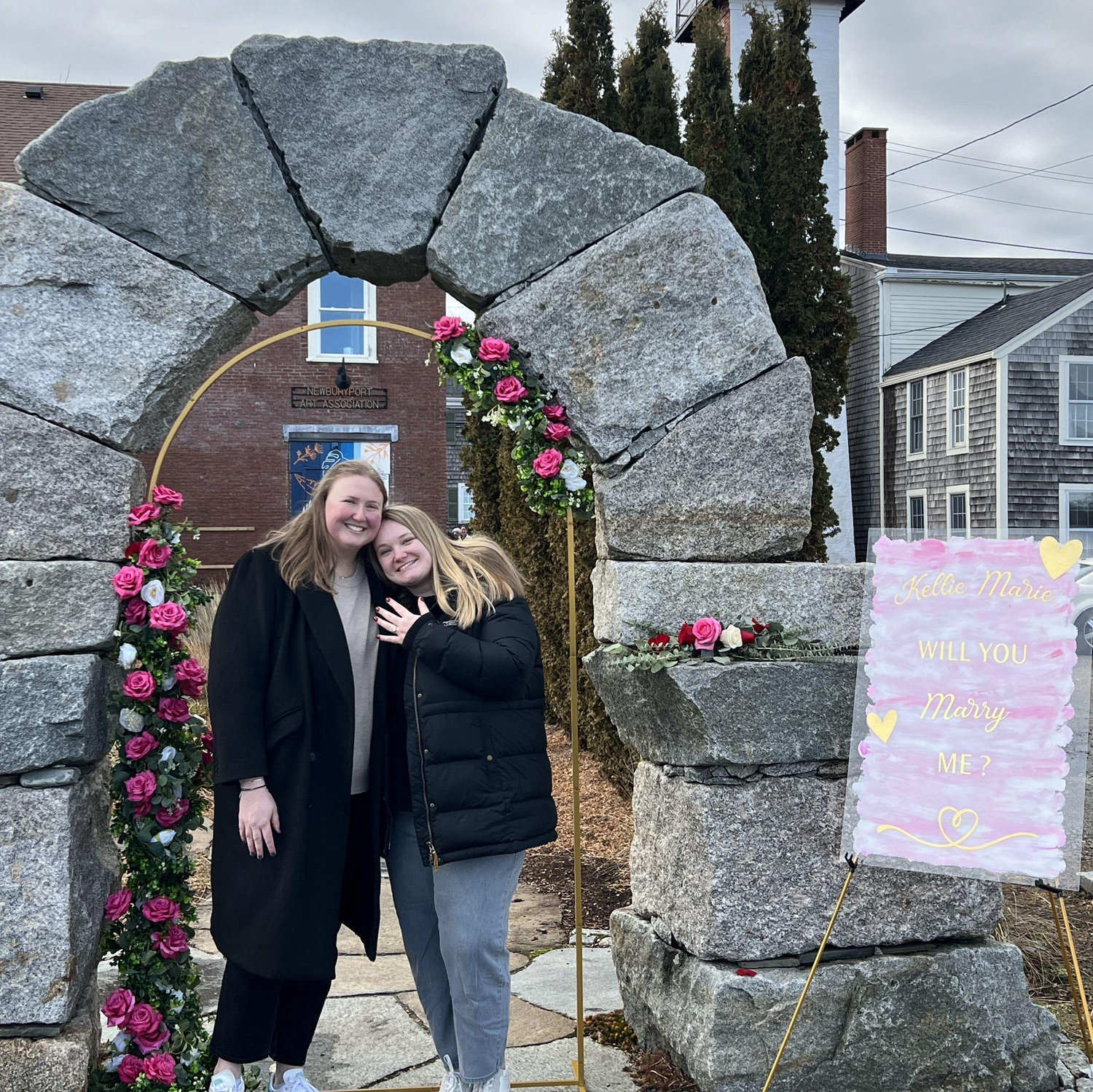 Jordan proposed two days later at the Newburyport Art Association. We then had lunch at the top of a lighthouse. 1/19/25