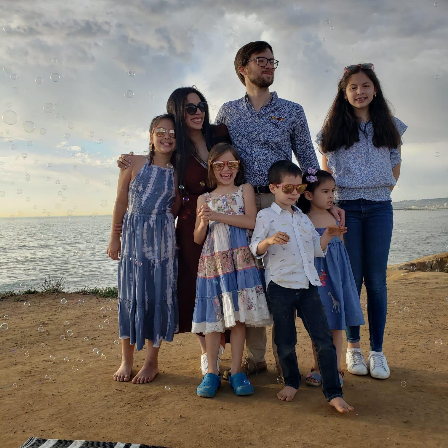 Nieces, nephew, and uncle Steve!