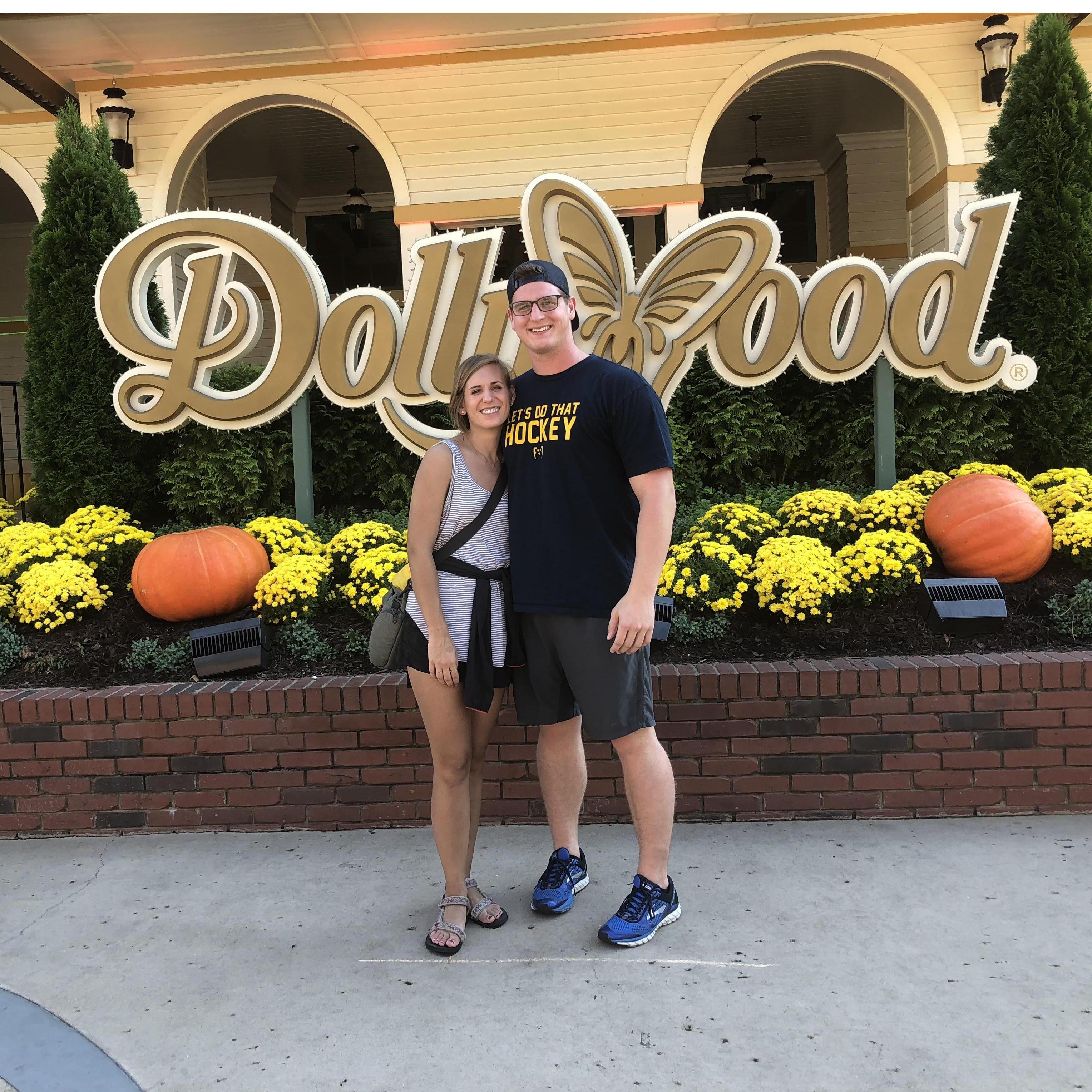 Celebrated our one year anniversary at Dollywood!