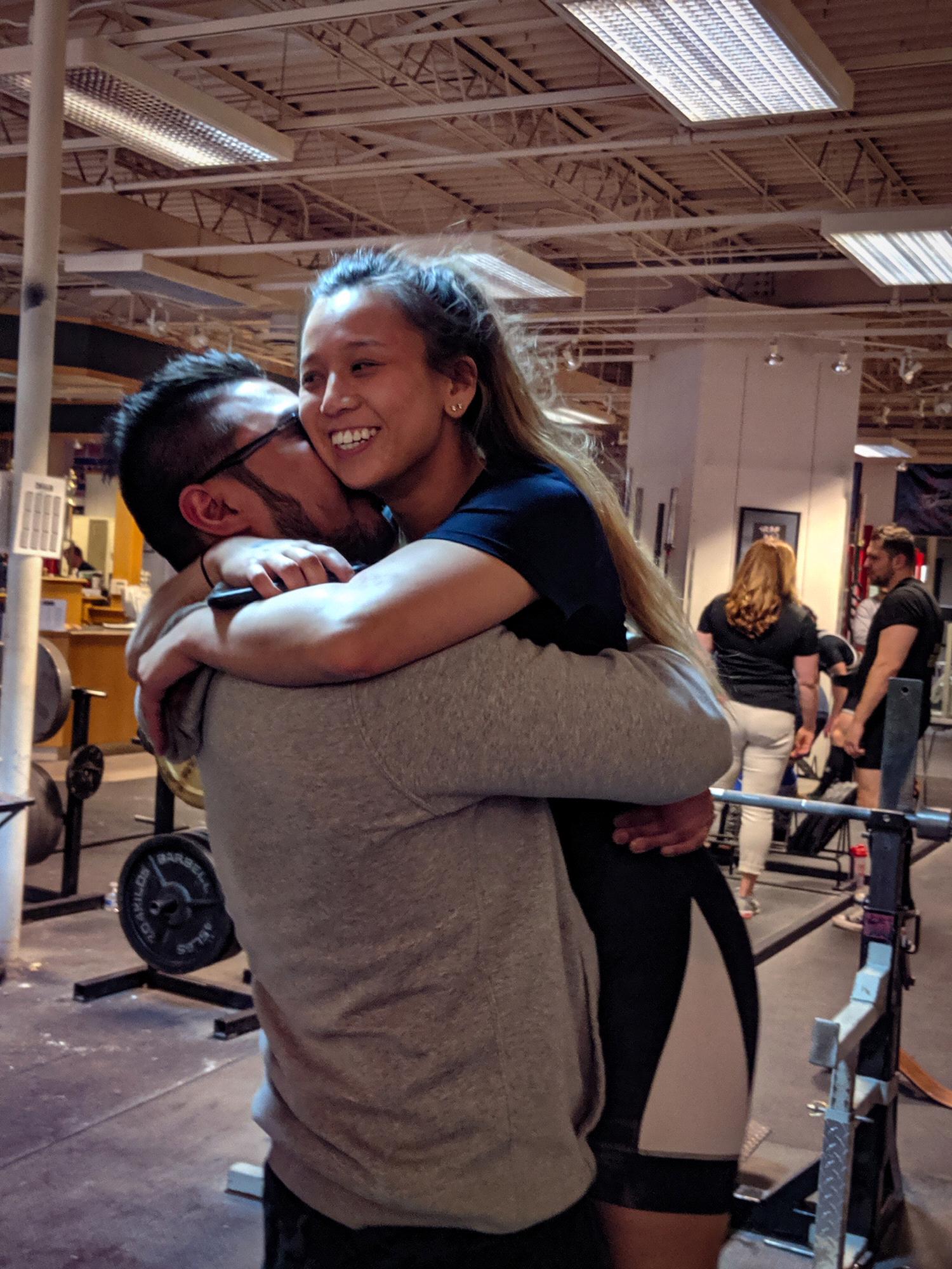 Jamie's first powerlifting meet.