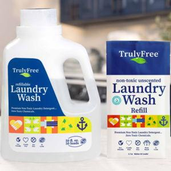 Eco-Friendly Natural Laundry Detergent | Fragrance Free Laundry Soap | Truly Free Home