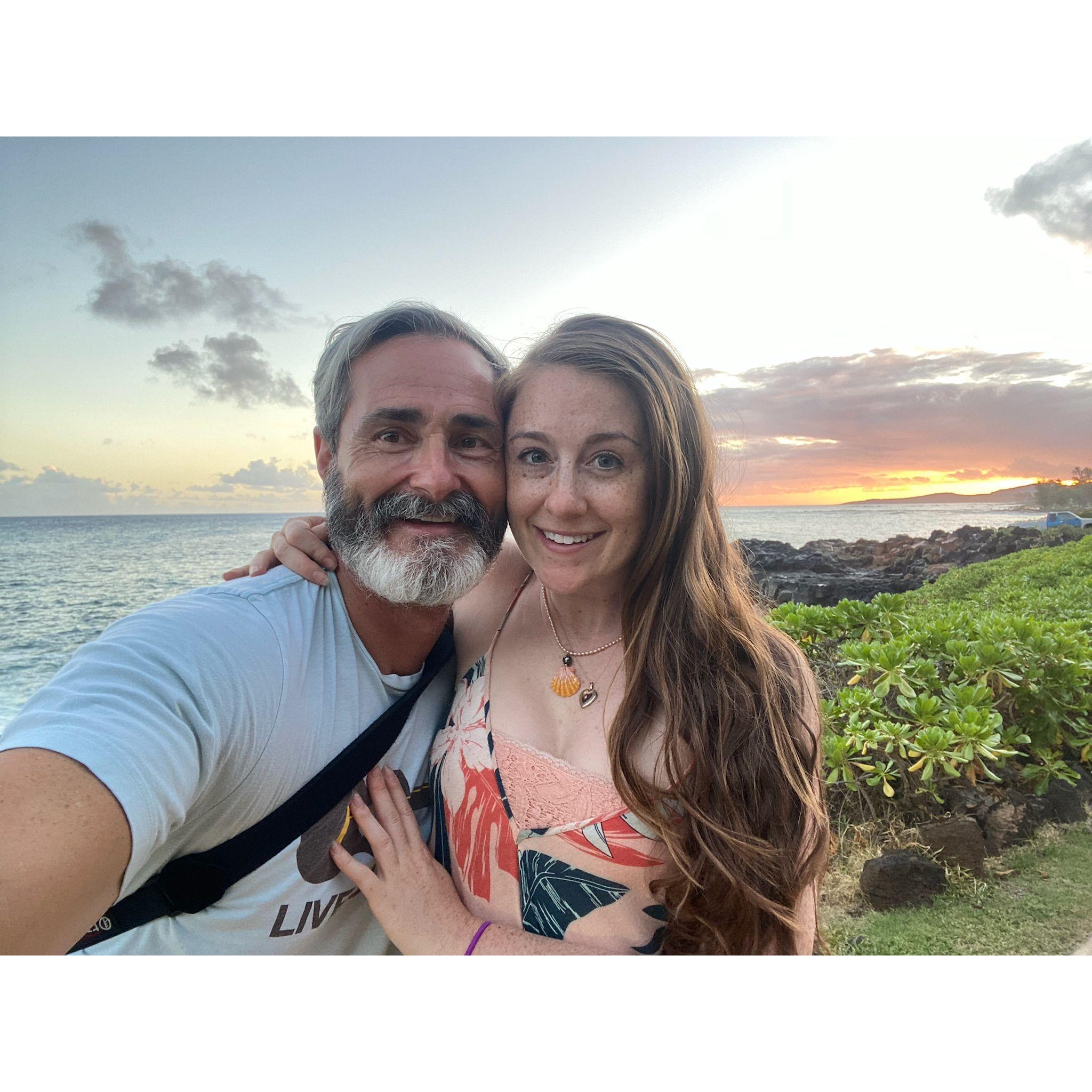 Pulled over for a sunset pic in Kauai
