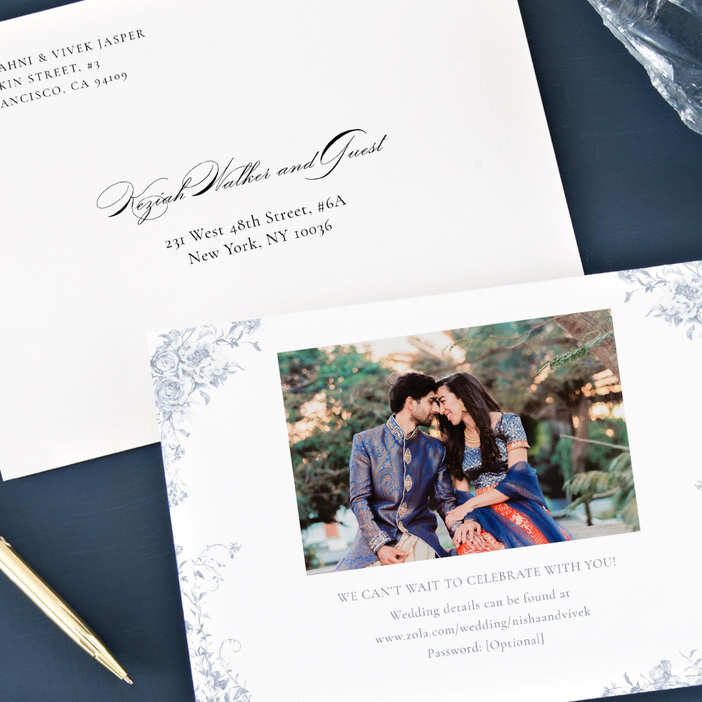 Hattaway Landscape | Cloud Gray | Zola Wedding Invitations
