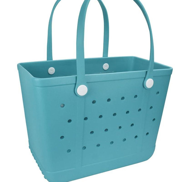 UeKeKicg Extra Large Rubber Tote Bag Beach Bag, Washable Durable Open Beach Tote Bag, Travel Totes Bag for Pool Boat Sports
