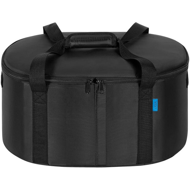 LASUK Portable Slow Cooker Travel Bag, Isulated Carrier Case Tote for 4-8 Quart Crock Carrier Compatible with Else Brands, Internal Mesh Net Holds Pot in Place, For Travel, Outdoor, Picnic