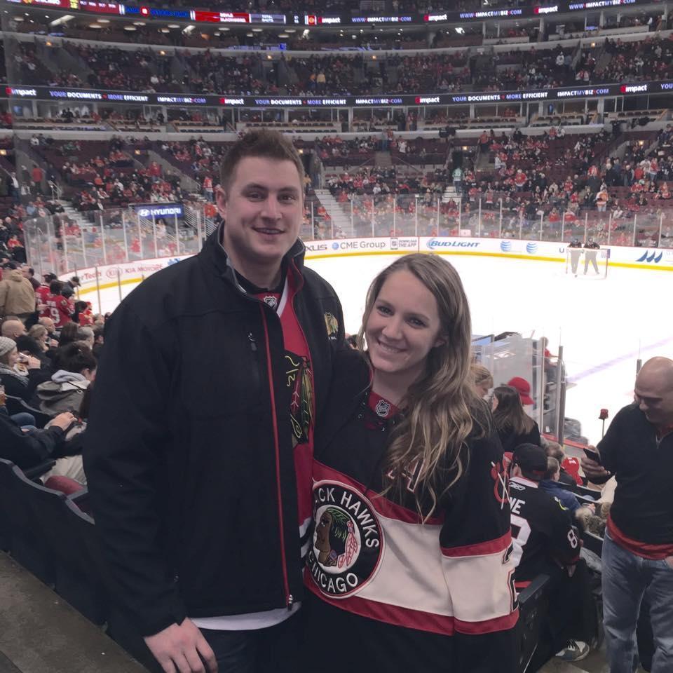 Our first Blackhawks game together.