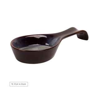 Brown Reactive Glazed Spoon Rest