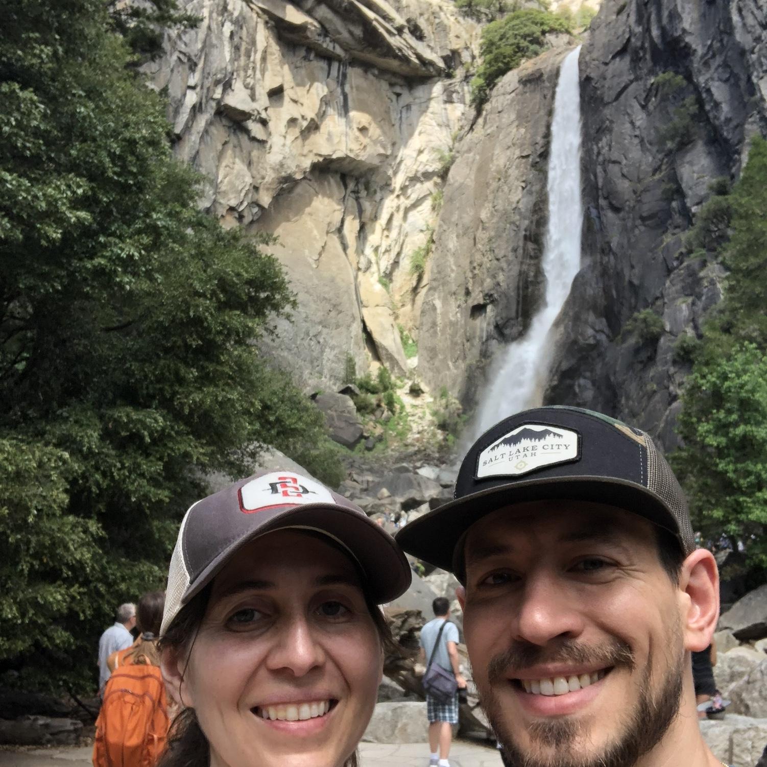 Together with Yosemite Falls in the background.