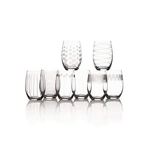 Mikasa Cheers Stemless Wine Glass, 17-Ounce, Set of 8