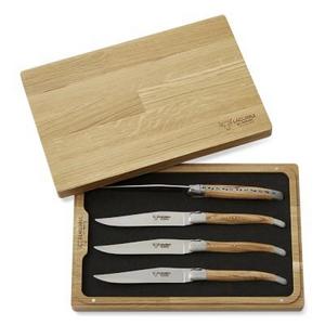 Laguiole En Aubrac Set of 4 Olivewood Steak Knives