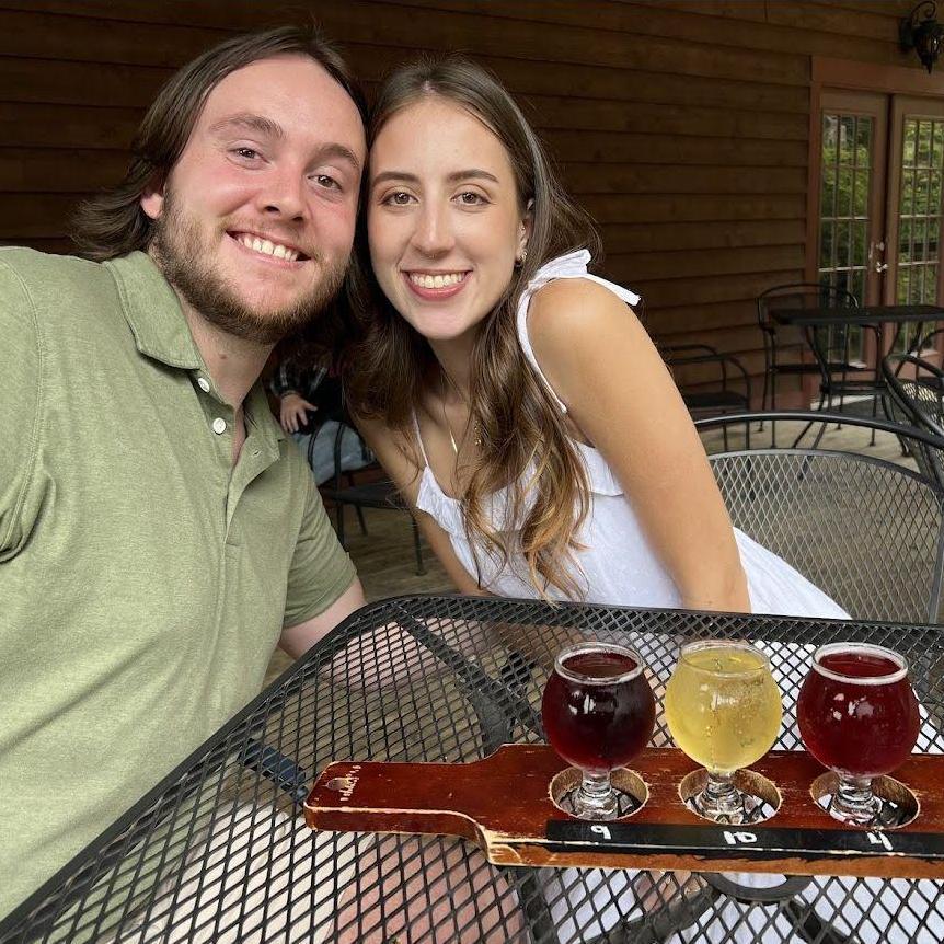 We stopped for a flight of ciders the day we were touring wedding venues