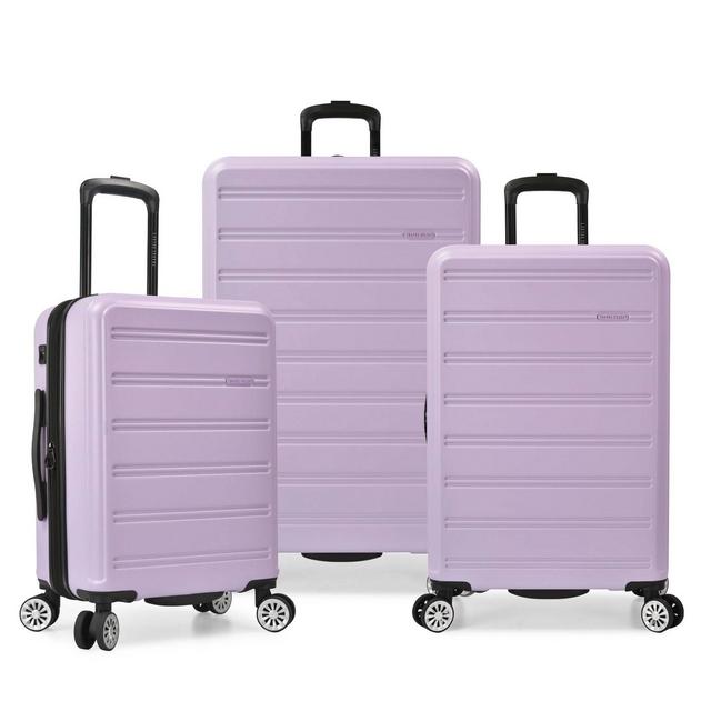 Travel Select Snow Creek Matte 3pc Hardside Spinner Luggage Set with USB Port - Lavender